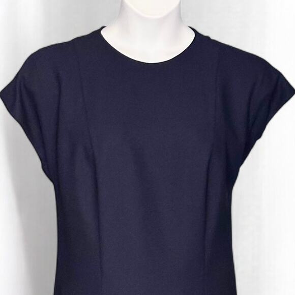 Vintage 80s Jo Hanna York Midi Dress & Jacket Set Sz 16 Blue Gold Metallic Glam - Picture 8 of 11